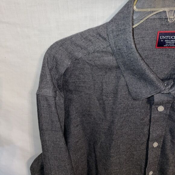 Untuckit Men’s Dress Shirt Size 3XL Gray Business Formal City - Picture 5 of 12